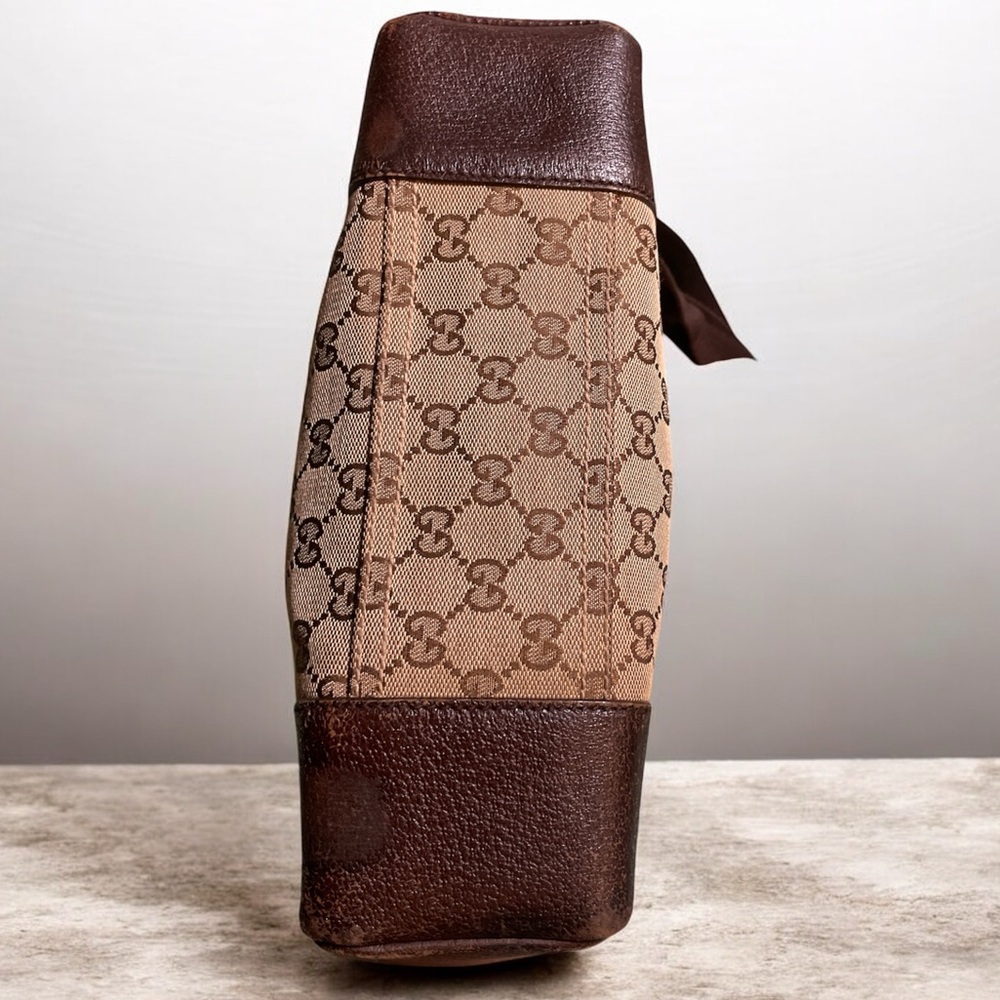 AUTHENTIC Gucci Brown Canvas Crossbody Bag - Picture 4 of 12